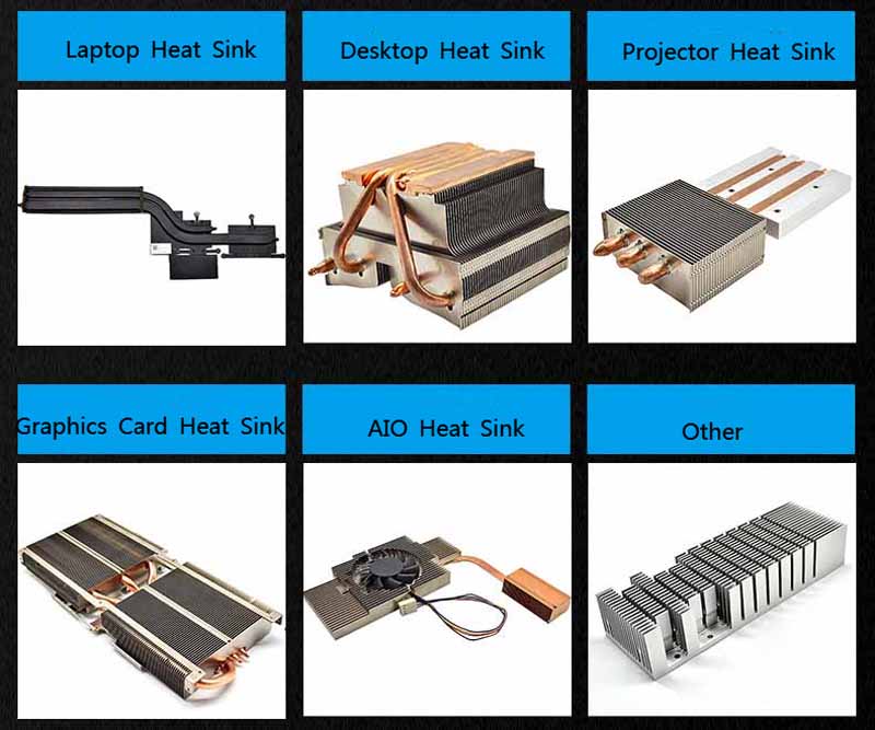 Cowin heat pipe heat sink application Радиаторы с тепловыми трубками Сферы применения